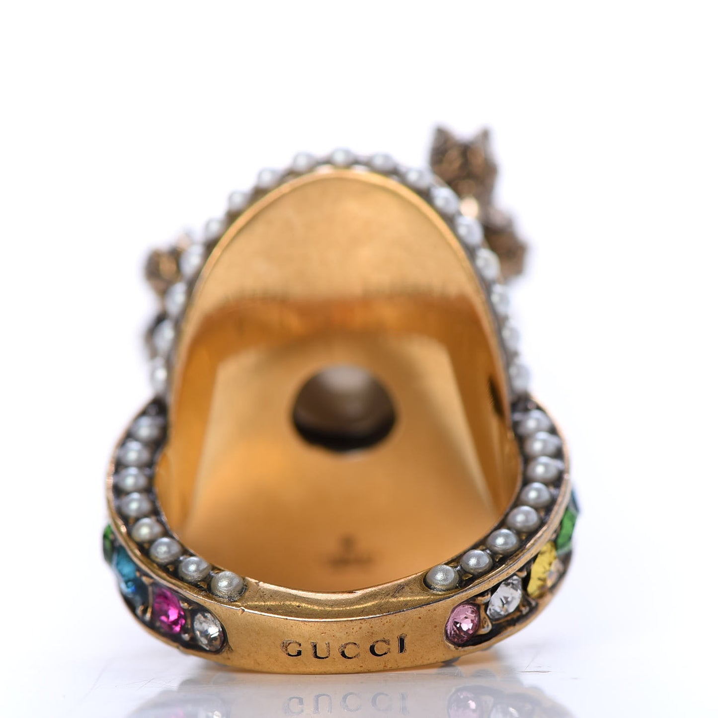 Swarovski Crystal Pearl Ring 16 Multicolor
