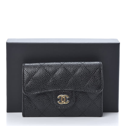 Chanel Caviar Quilted Flap Card Holder Black 9 of 9
