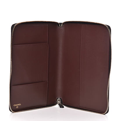 Chanel Caviar Quilted Zip Around Notebook Agenda Cover Black 5 of 11