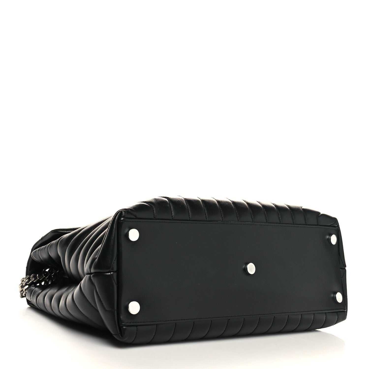 Saint Laurent Calfskin Y Quilted Monogram Large Loulou Chain Satchel Black 3 of 11