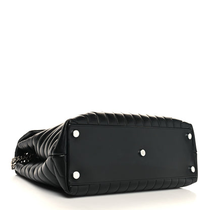 Saint Laurent Calfskin Y Quilted Monogram Large Loulou Chain Satchel Black 3 of 11
