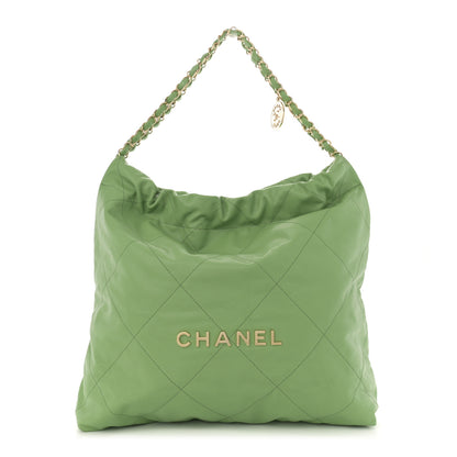 Chanel Shiny Caviar Quilted Chanel 22 Green 1 of 11