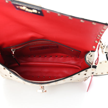Valentino Garavani Grained Calfskin Medium Rockstud Spike Shoulder Bag Light Ivory 5 of 10