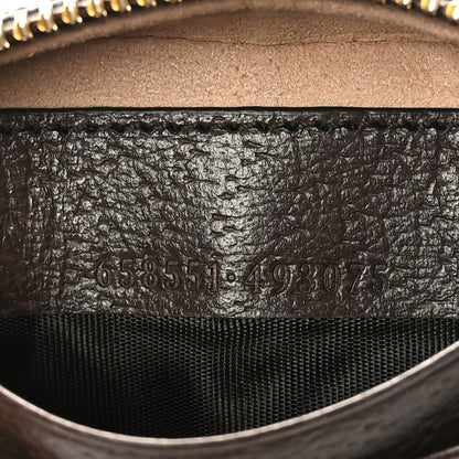 Gucci GG Supreme Monogram Textured Calfskin Web Mini Ophidia Half Moon Hobo Beige Ebony New Acero 7 of 9
