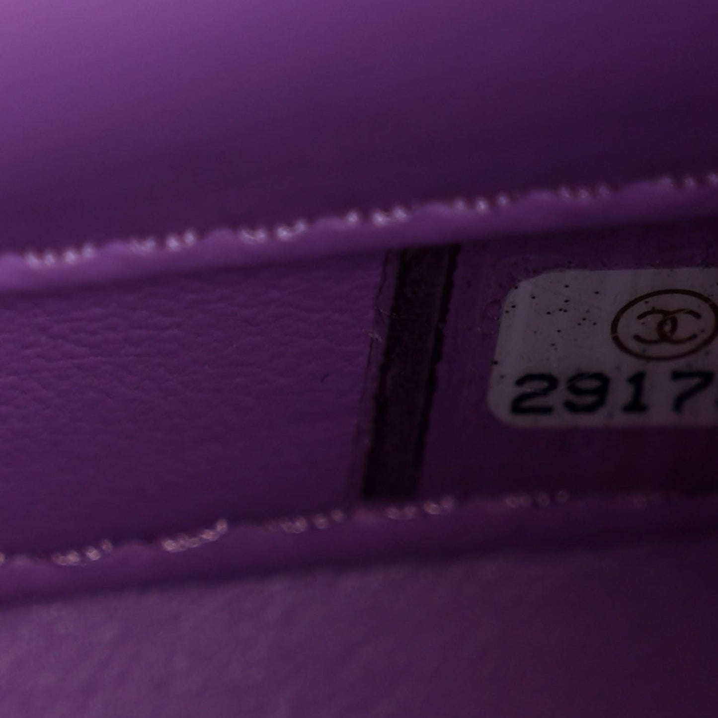 Caviar Quilted Small CC Filigree Vanity Case Purple