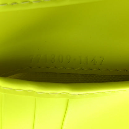 Gucci Rubber Effect GG Embossed Bi-Fold Wallet Fluorescent Yellow 7 of 8