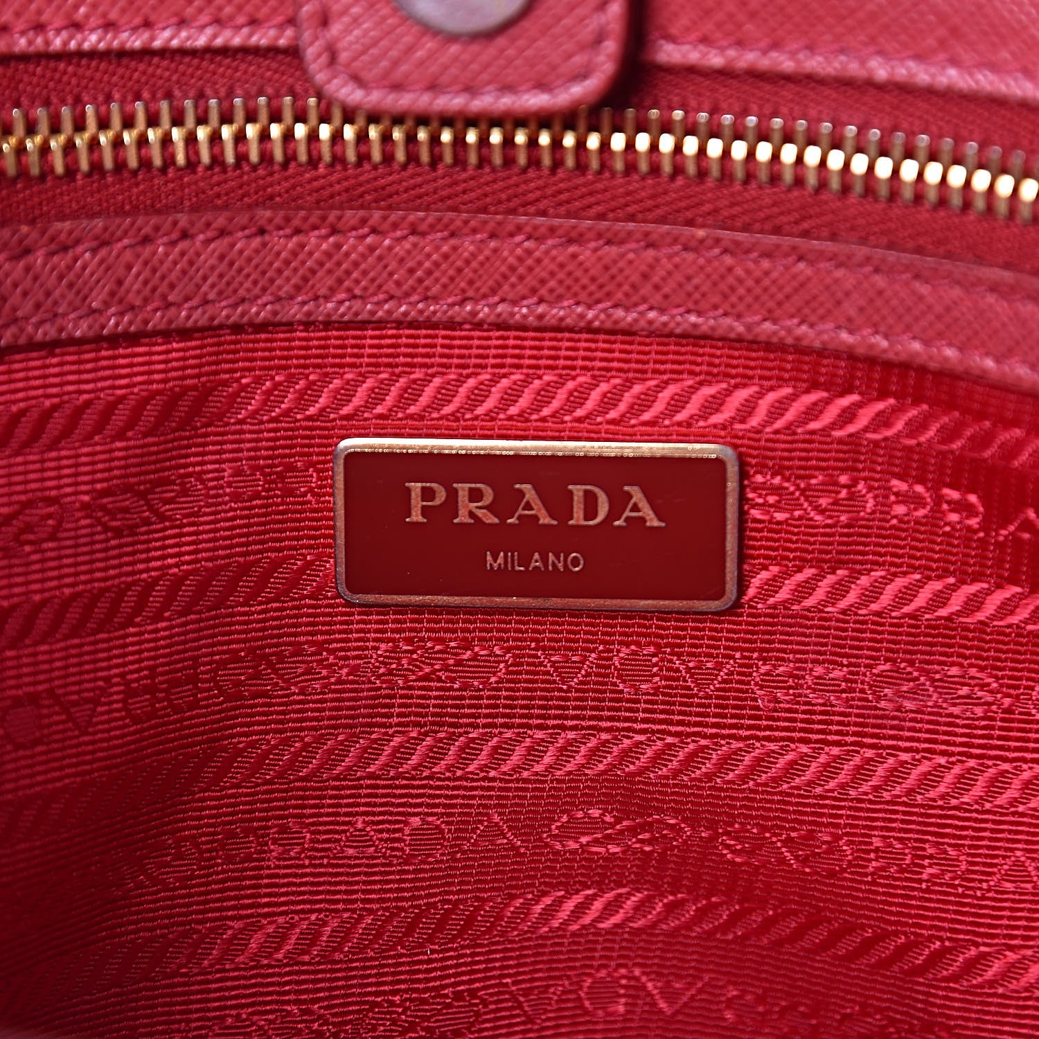 Prada Saffiano Lux Medium Tote Fuoco 6 of 20