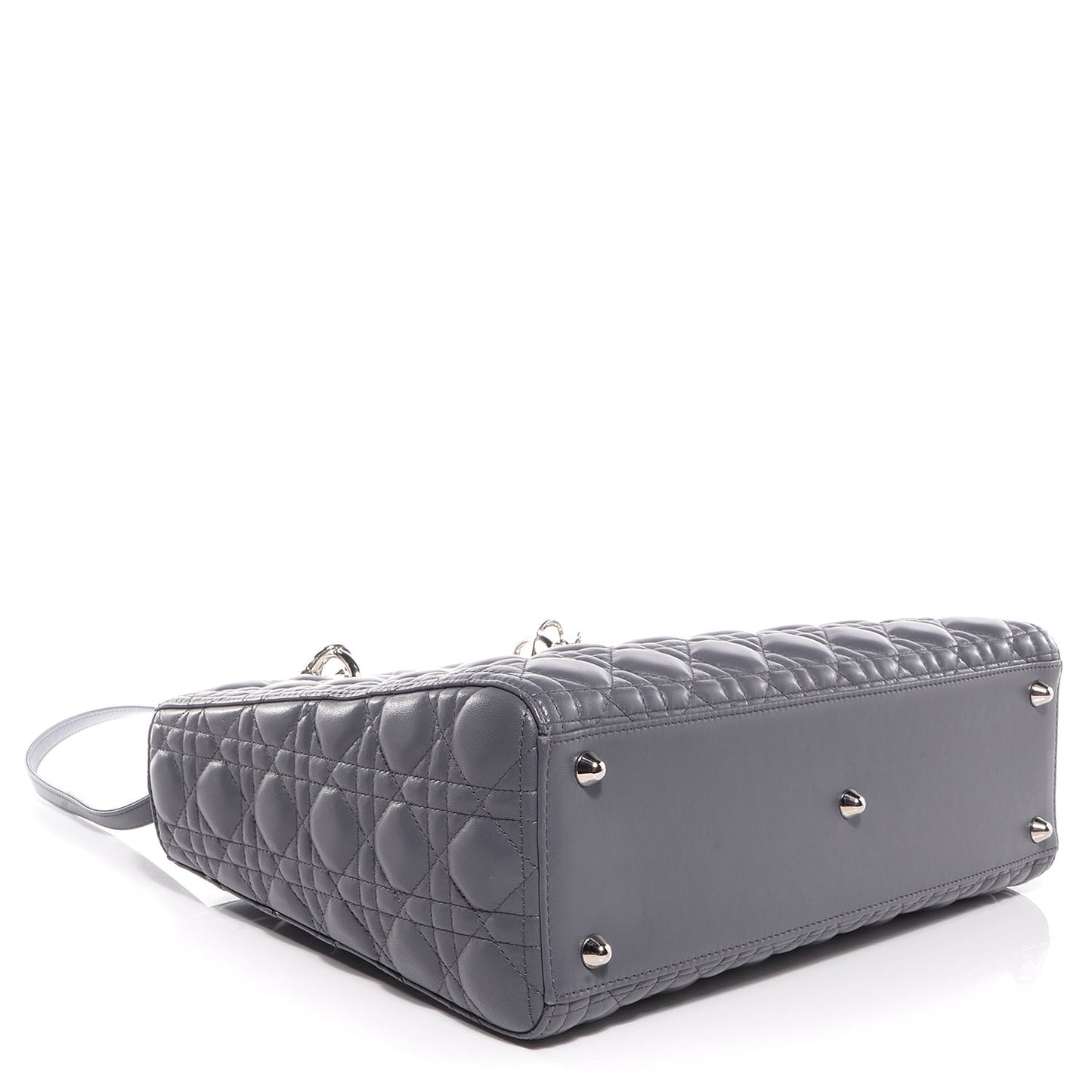 Lambskin Cannage Large Lady Dior Grey