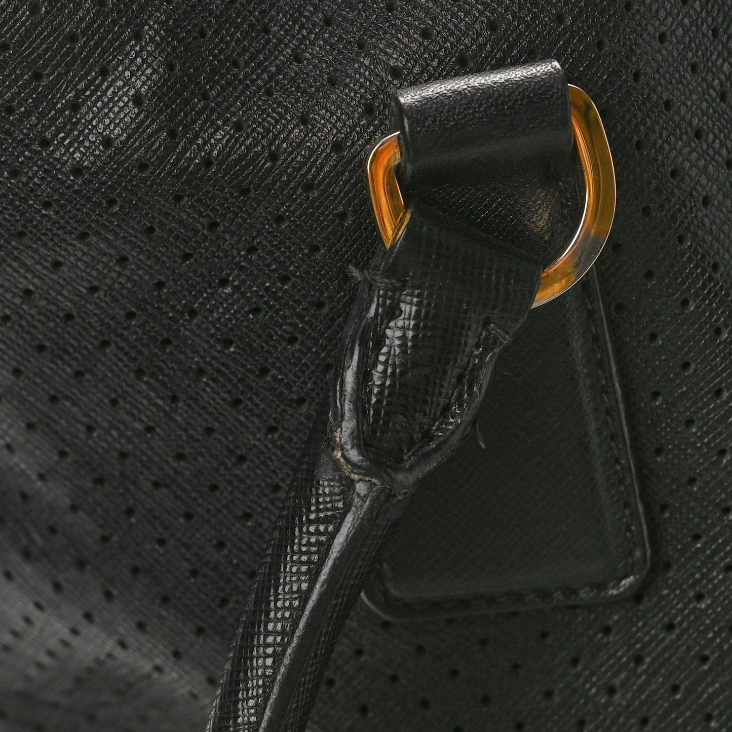 Saffiano Fori Perforated Lux Tote Black