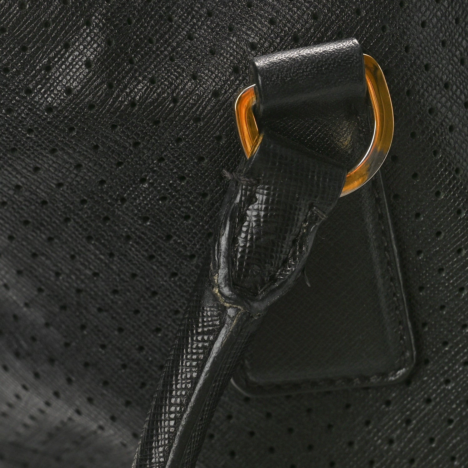 Prada Saffiano Fori Perforated Lux Tote Black 12 of 12