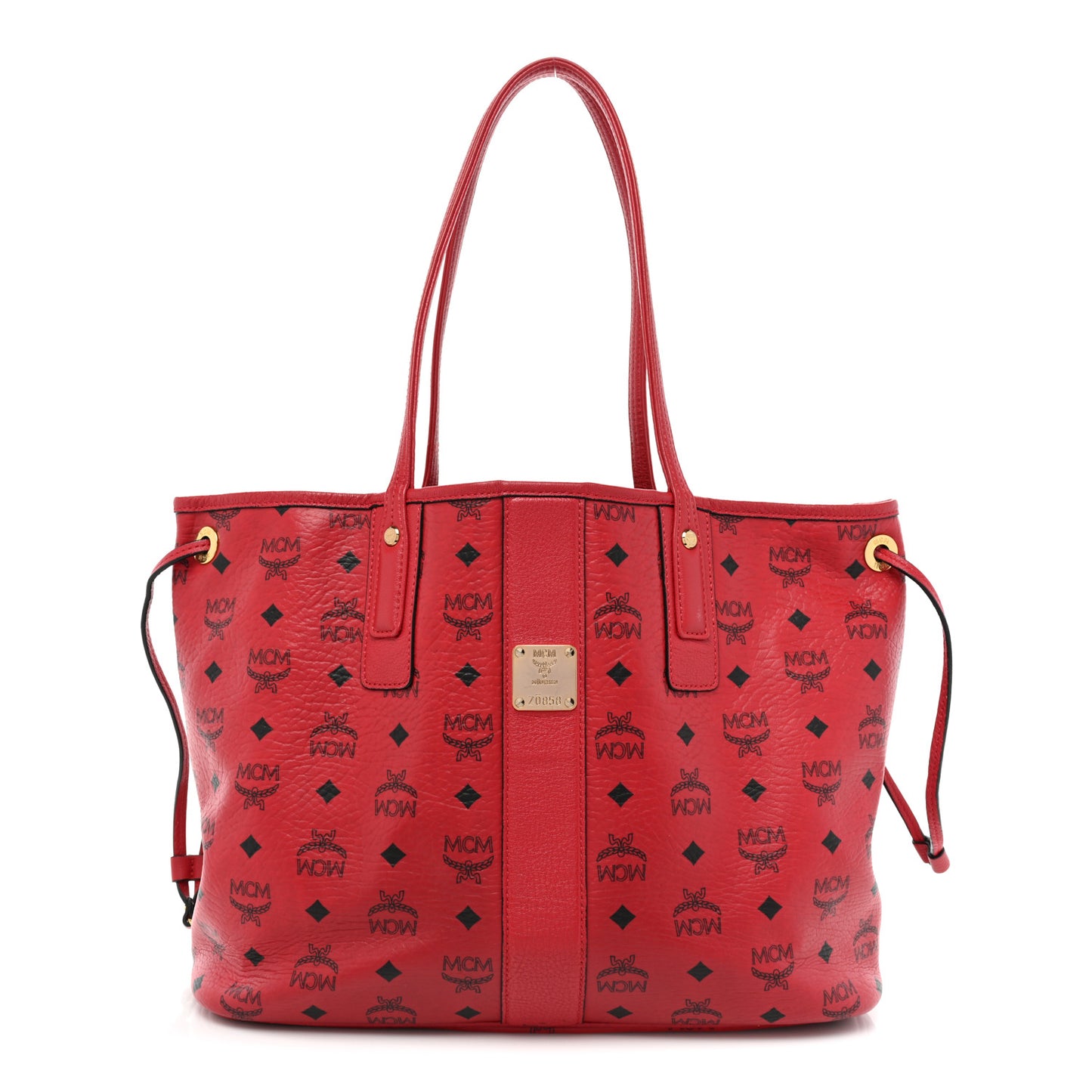 Visetos Medium Liz Reversible Shopper Tote Ruby Red