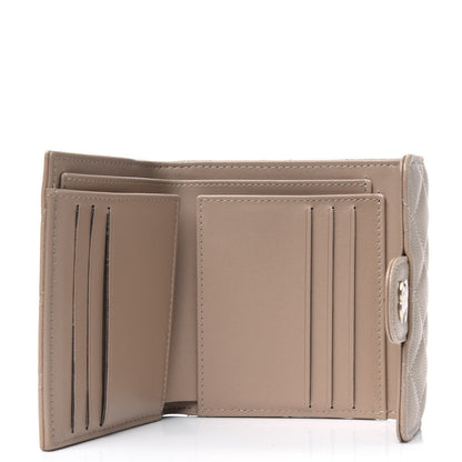 Chanel Iridescent Caviar Quilted Compact Flap Wallet Dark Beige 3 of 4