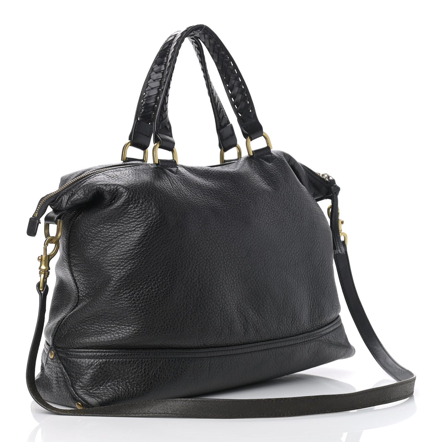 Pebbled Calfskin Effie Tote Black