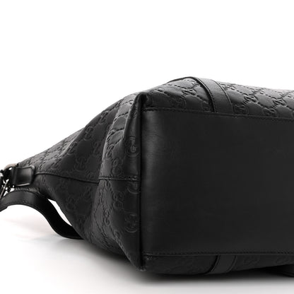 Gucci Guccissima Large GG Charm Convertible Dome Satchel Black 9 of 11