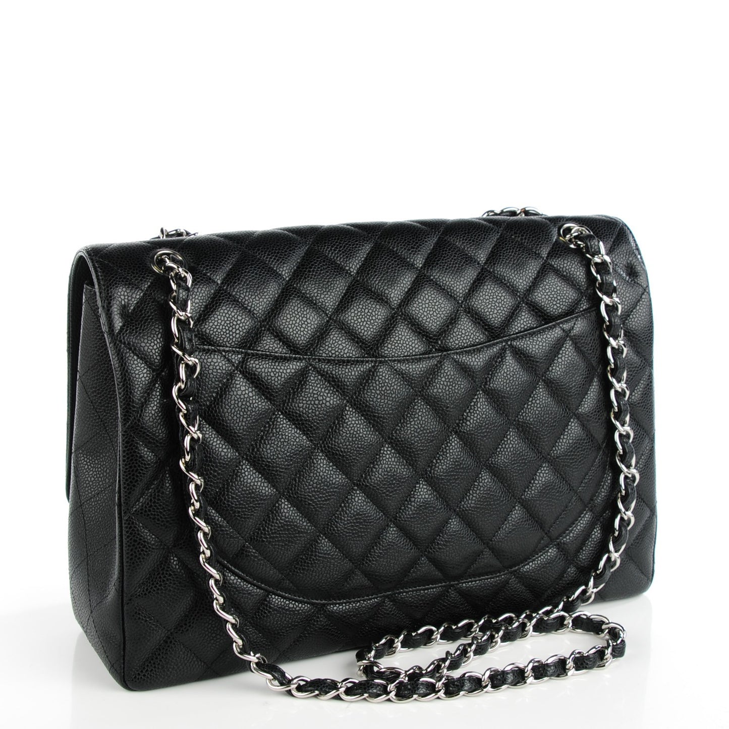 Caviar Quilted Maxi Single Flap Black