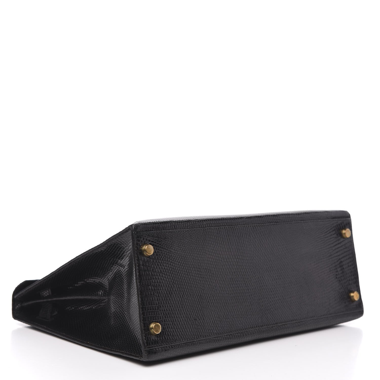 Hermes Lizard Kelly Sellier 32 Black 5 of 35
