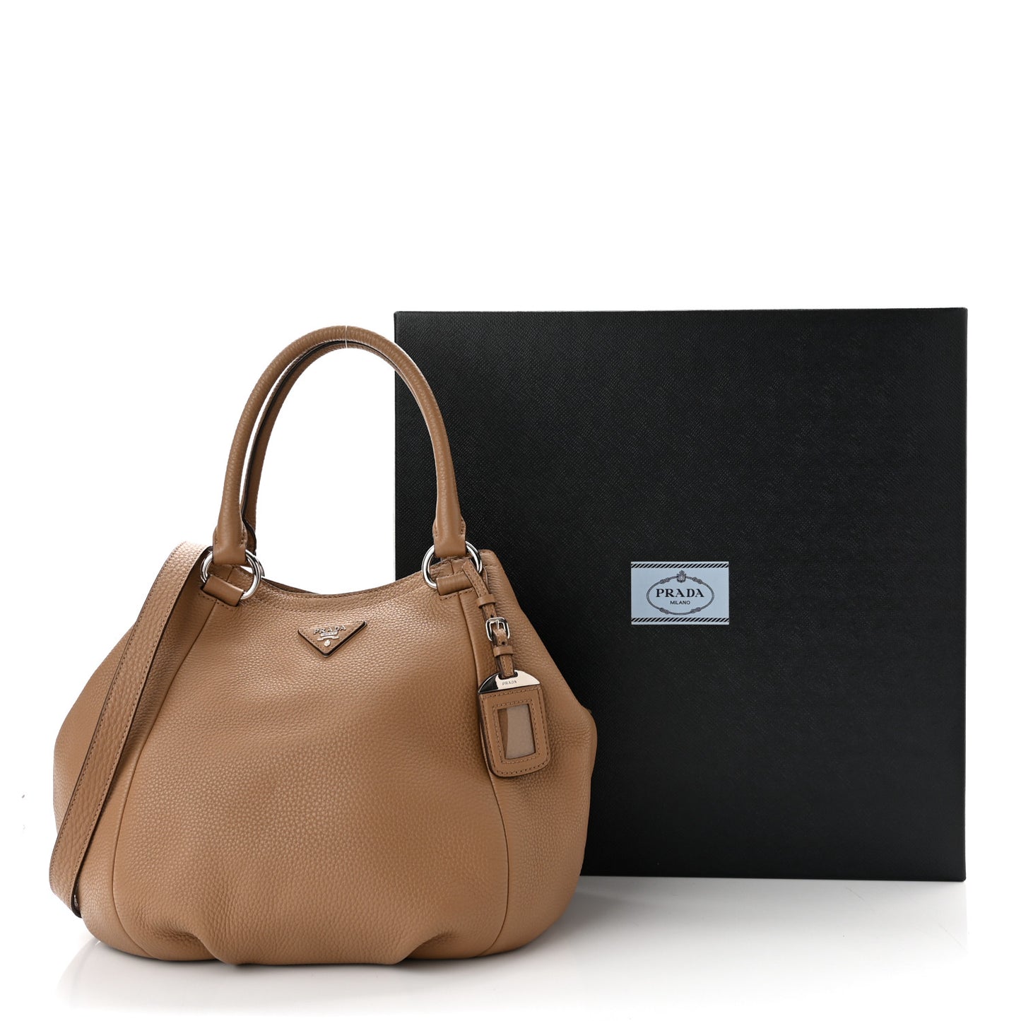 Vitello Daino Shopping Tote Sesamo