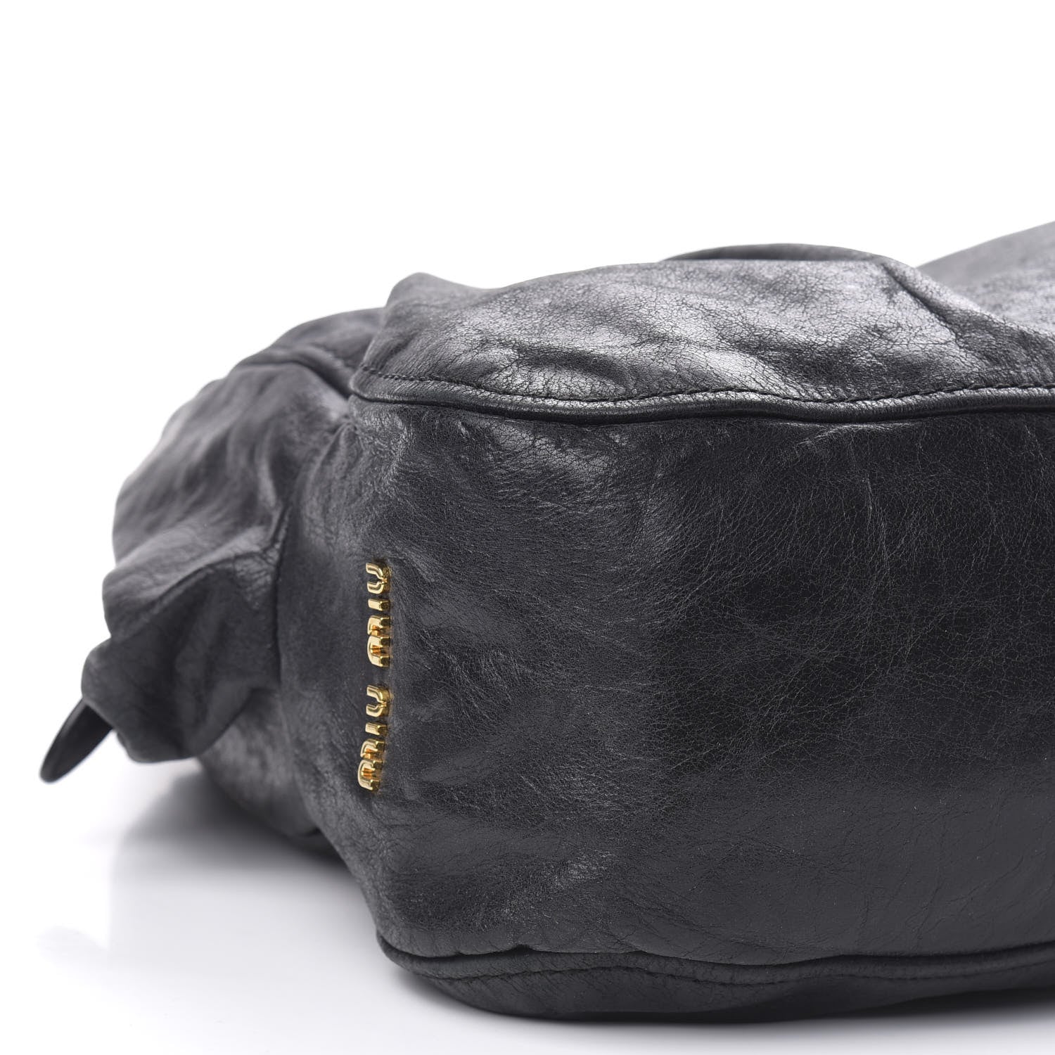 Miu Miu Vitello Vintage Tote Black 8 of 10