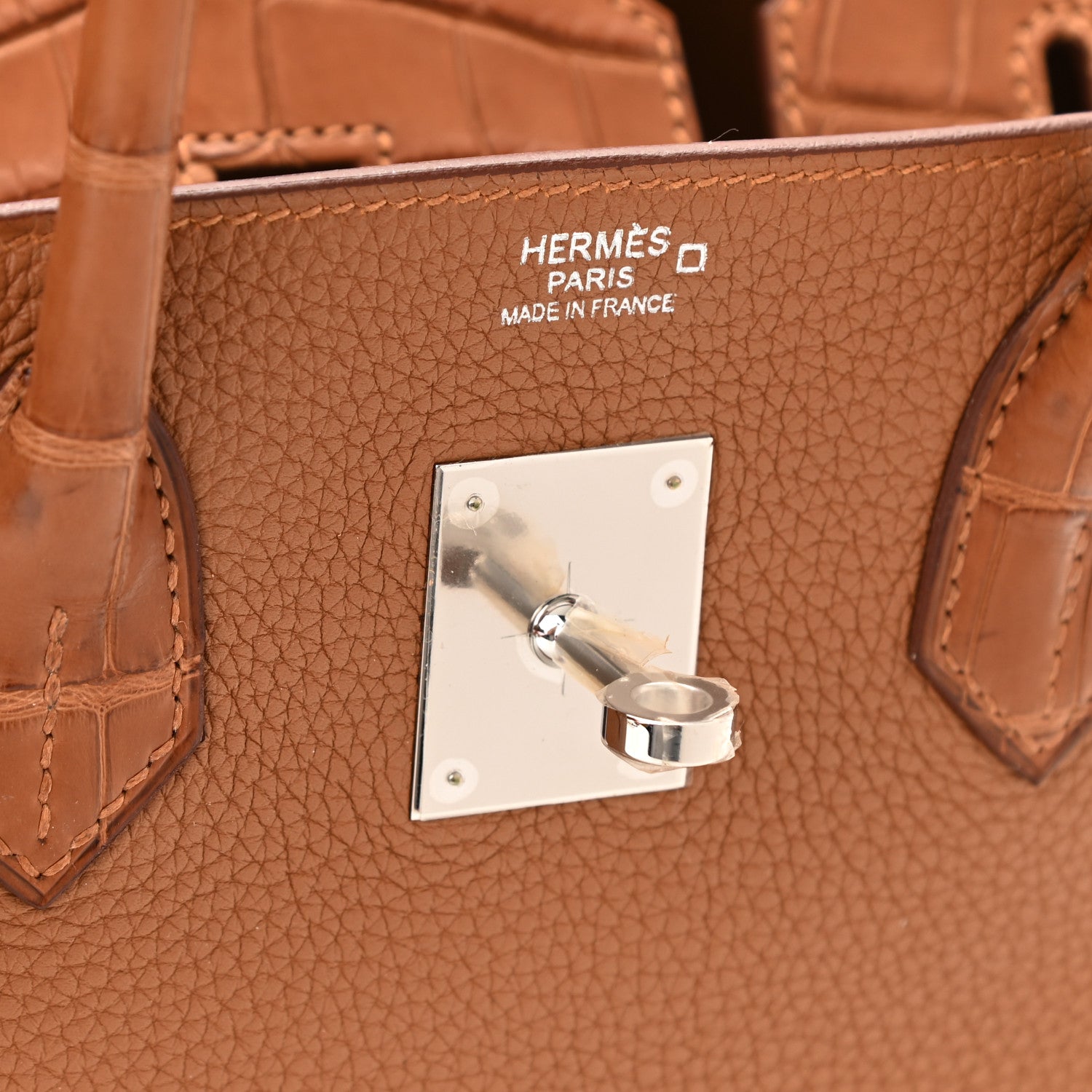 Hermes Togo Matte Alligator Birkin Touch 30 Gold 6 of 11