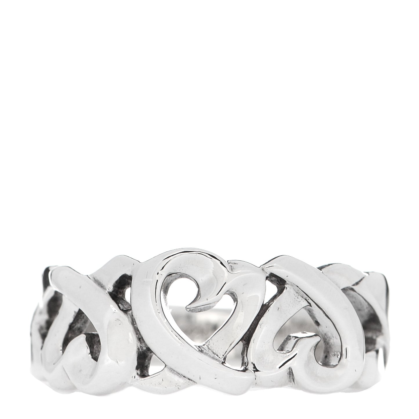 Sterling Silver Paloma Picasso Loving Heart Band Ring 54 7