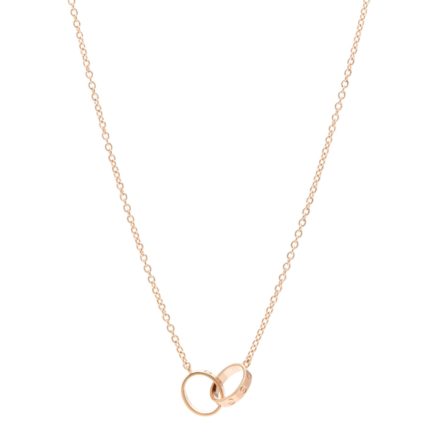 18K Pink Gold Interlocking LOVE Necklace