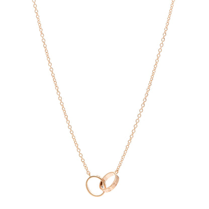 Cartier 18K Pink Gold Interlocking LOVE Necklace 1 of 5