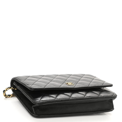 Chanel Lambskin Quilted Wallet On Chain WOC Black 4 of 11