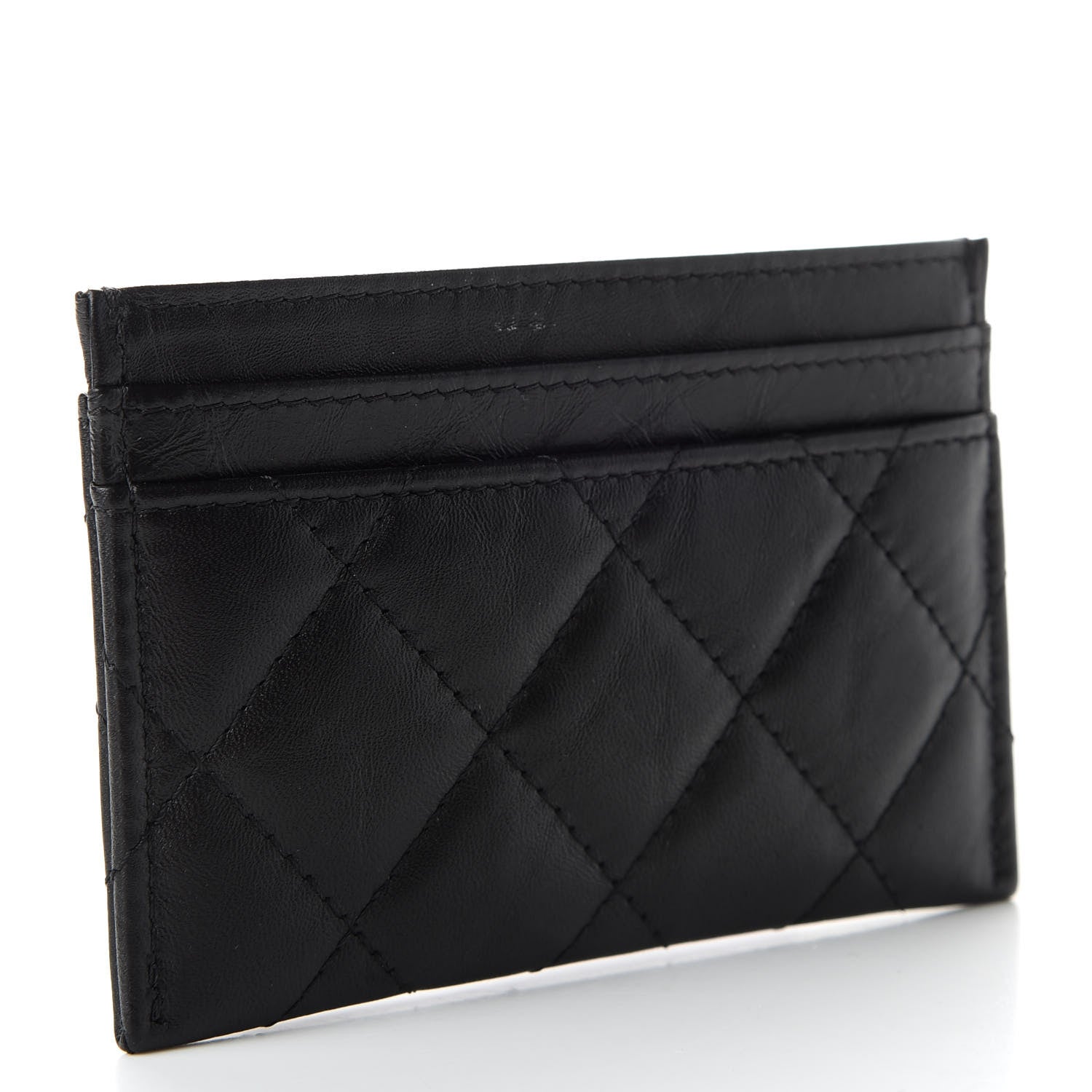 Chanel Aged Calfskin Quilted Reissue Card Holder So Black 3 of 8