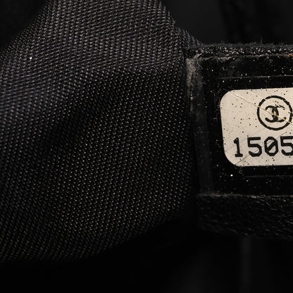 Chanel Coated Canvas Quilted Large Paris Biarritz Tote Black 13 of 23