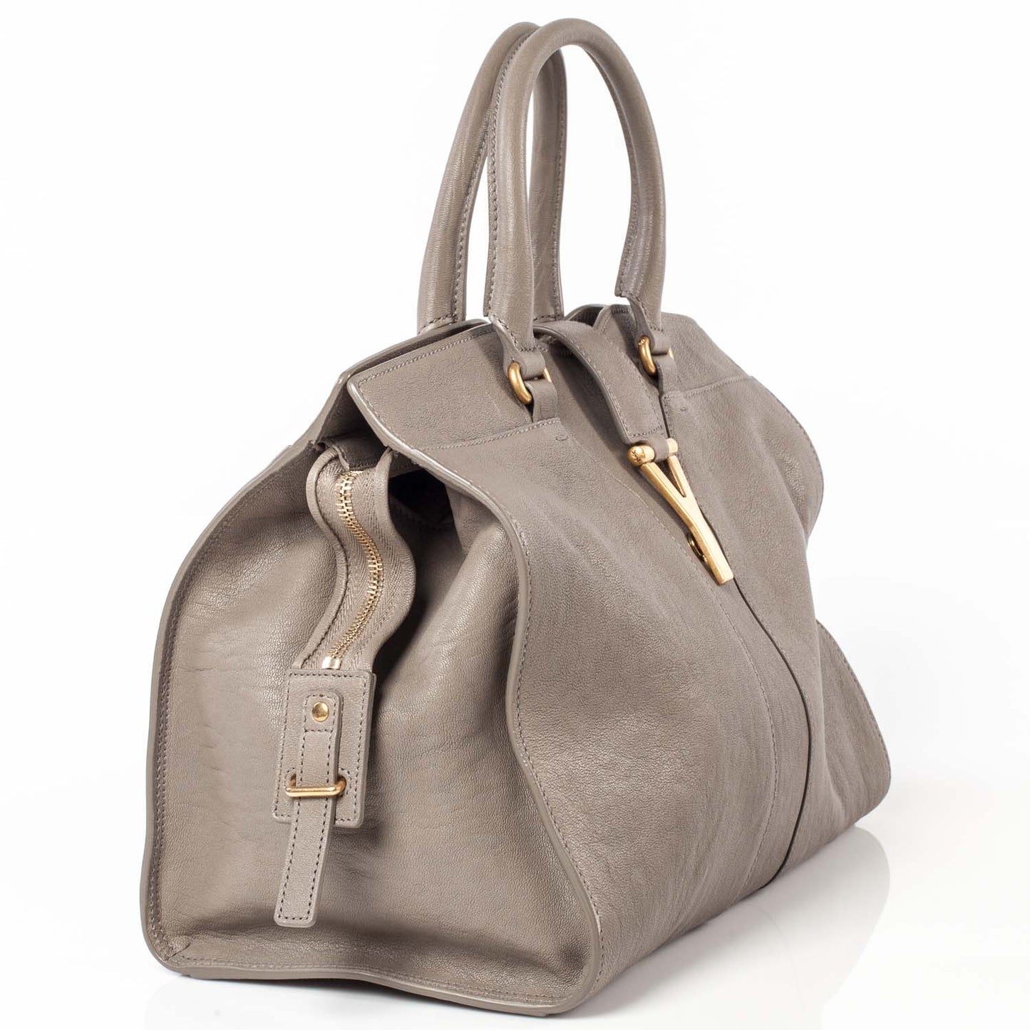 Leather Medium Cabas ChYc Taupe