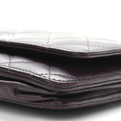 Chanel Lambskin Quilted Wallet On Chain WOC Burgundy 11 of 17