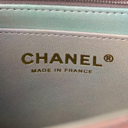 Chanel Lambskin Quilted Ombre Mini Top Handle Rectangular Flap Pink Multicolor 6 of 10