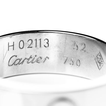 Cartier 18K White Gold 5.5mm LOVE Ring 52 6 4 of 4