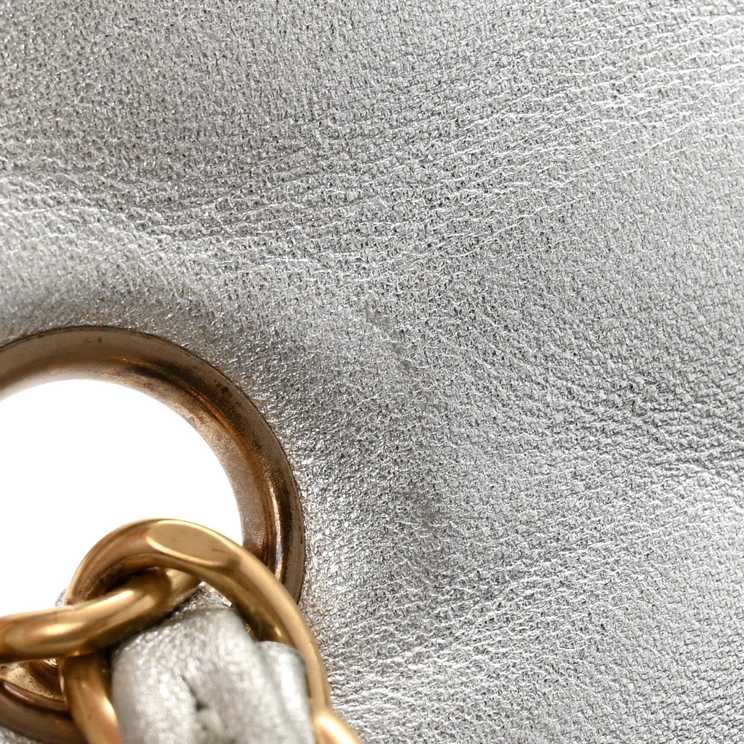 Chanel Metallic Lambskin Quilted Mini Square Flap Silver 12 of 13