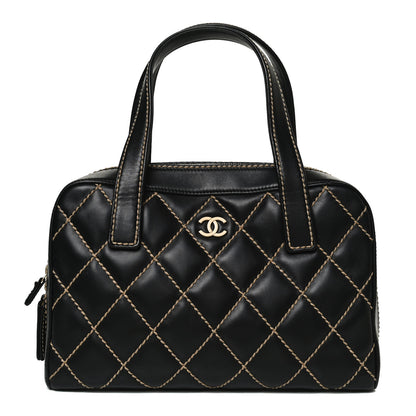 Chanel Calfskin Contrast Stitch Surpique Bowler Black 1 of 10