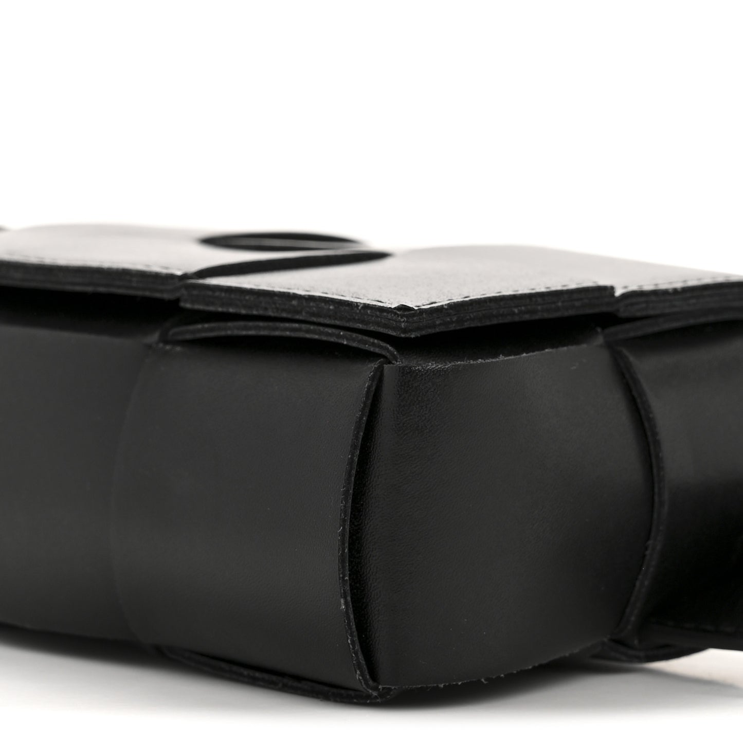 Nappa Maxi Intreccio The Belt Cassette Bag Black
