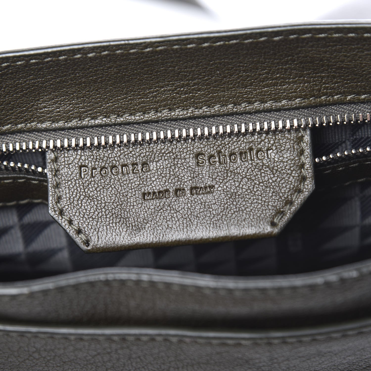 Proenza Schouler Lambskin Tiny PS1 Satchel Military 5 of 15