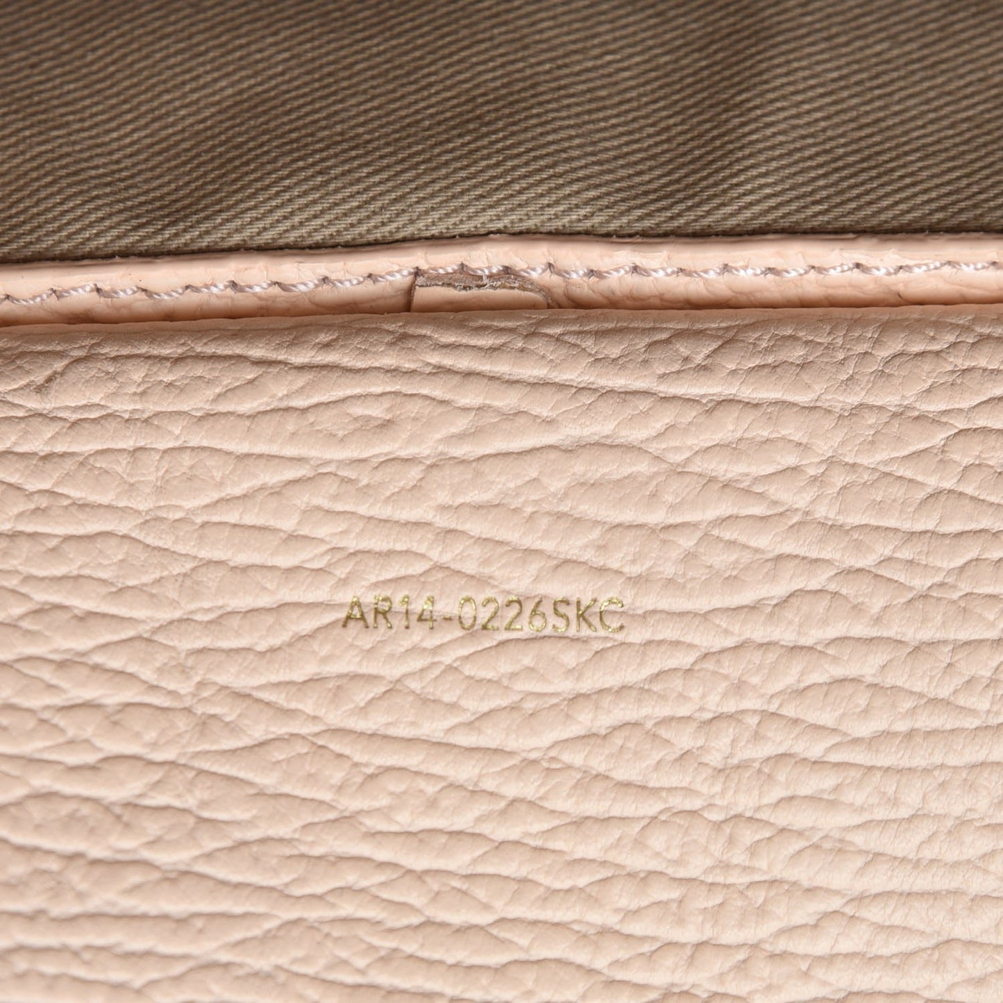 3.1 Textured Calfskin Mini Pashli Satchel White Peach