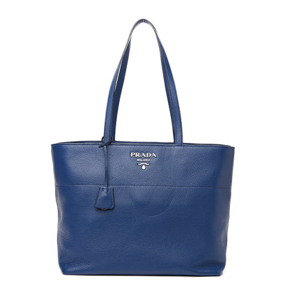 Prada Vitello Phenix Zip Shopping Tote Bluette 1 of 9