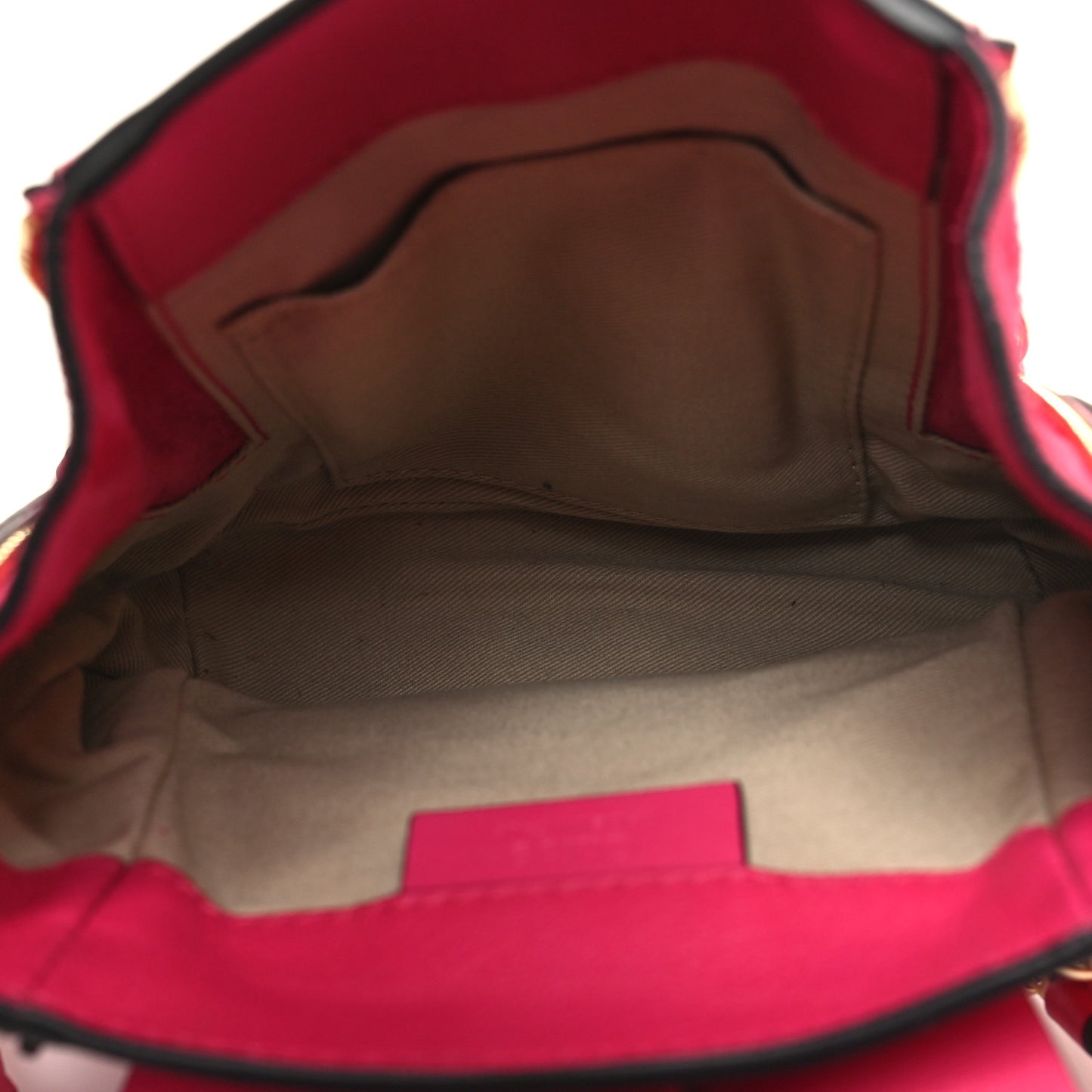 Suede Calfskin Mini Faye Backpack Fuchsia Rose