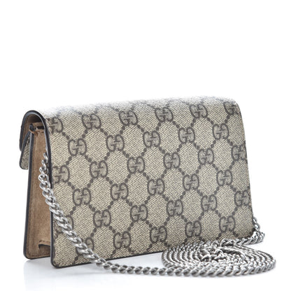 Gucci GG Supreme Monogram Super Mini Dionysus Shoulder Bag Taupe 3 of 7