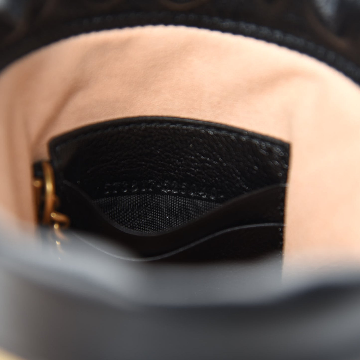 Azalea Calfskin Matelasse Diagonal Patchwork Mini Torchon GG Marmont 2.0 Bucket Bag Black Beige Romantic Cerise