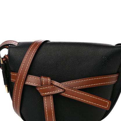 Loewe Grained Calfskin Small Gate Crossbody Bag Pecan Black 7 of 14