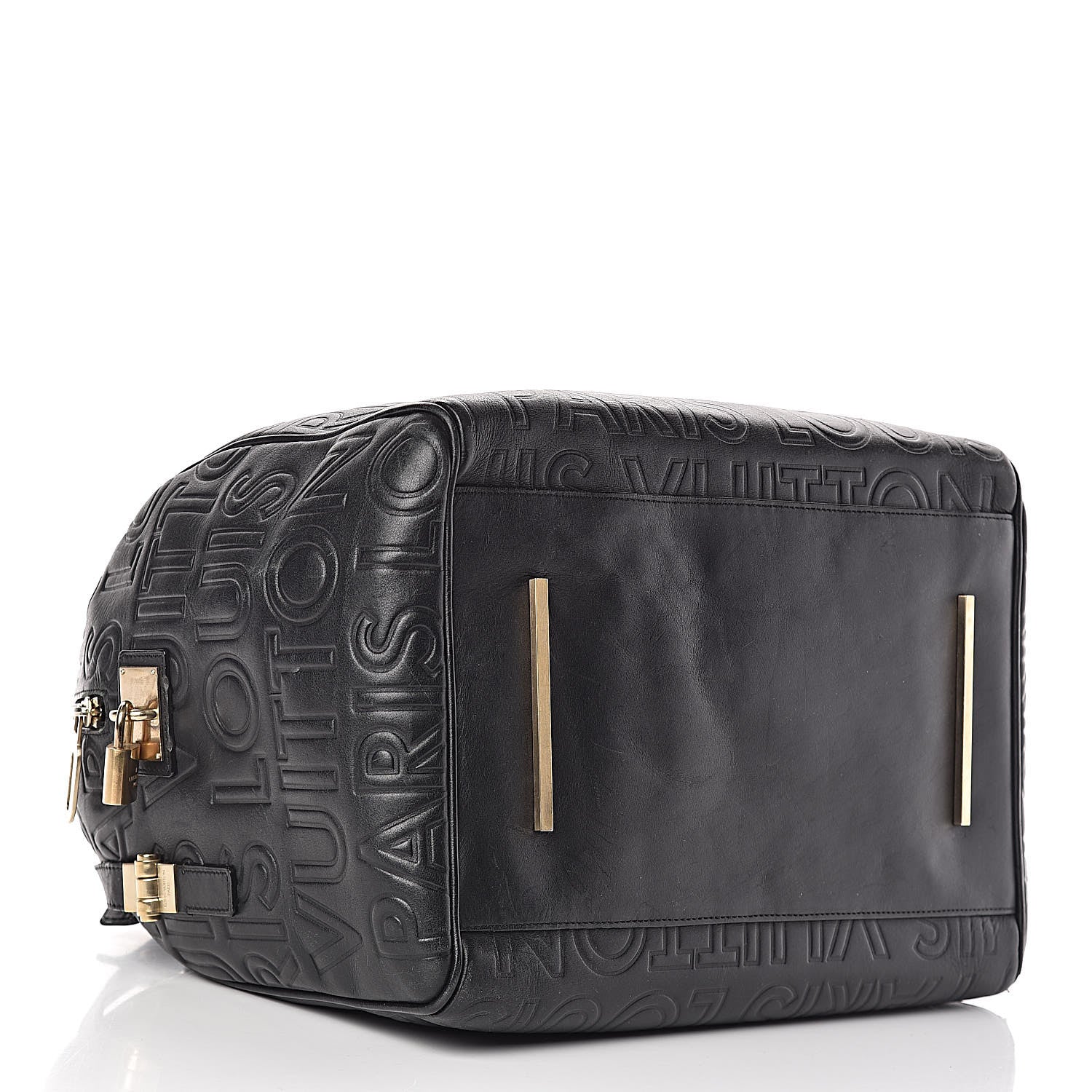 Louis Vuitton Calfskin Embossed Speedy Cube 30 Black 4 of 12