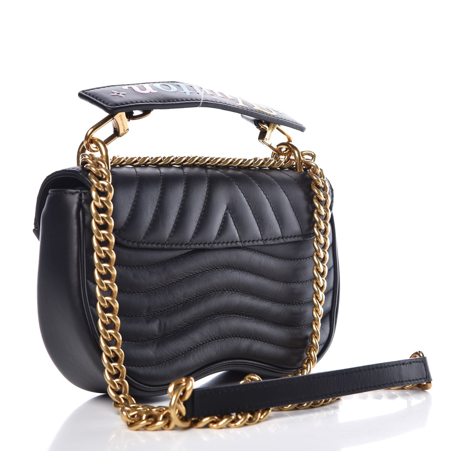 Calfskin New Wave Chain PM Black