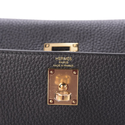 Hermes Taurillon Clemence Kelly Ado Backpack Black 5 of 9