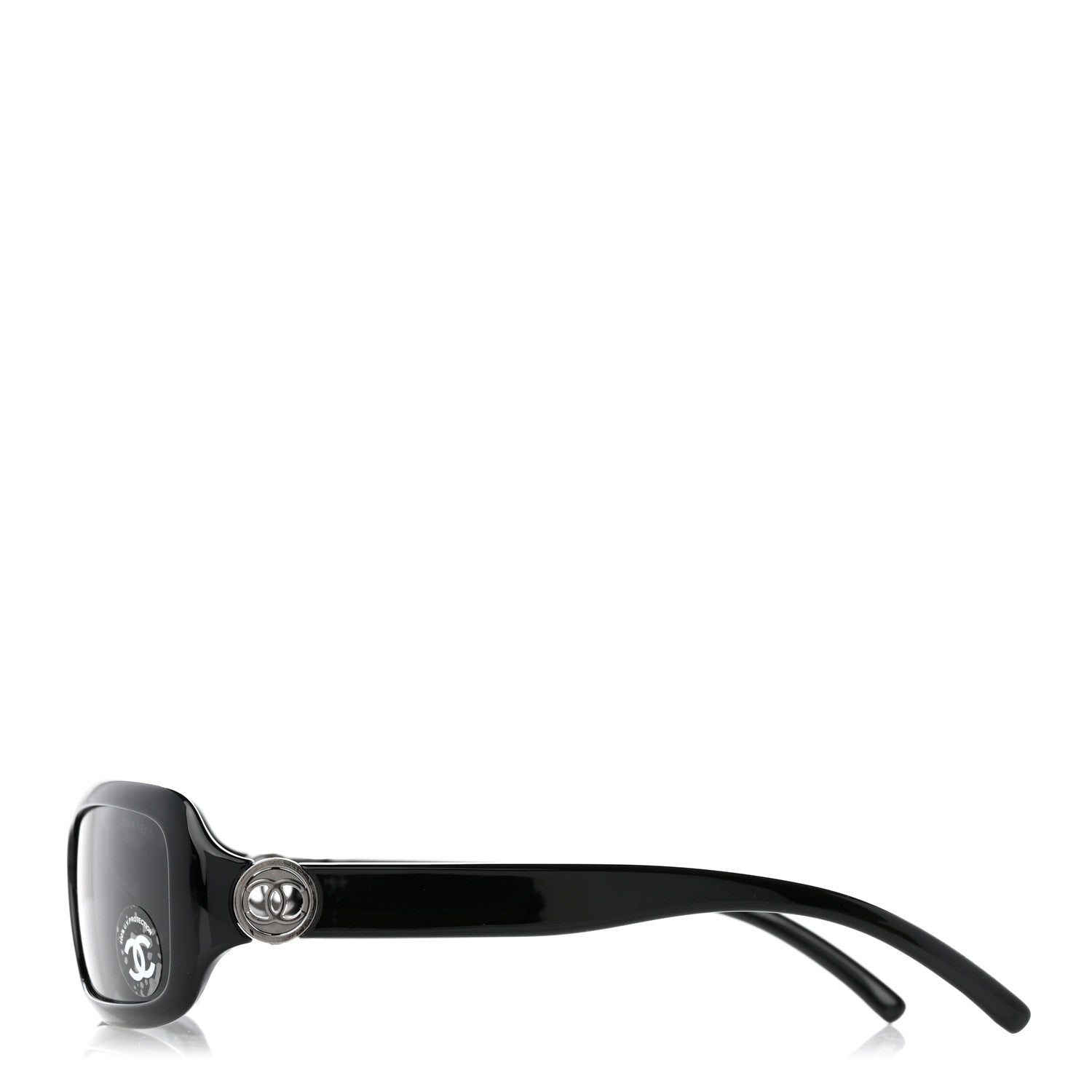 Chanel Acetate Rectangle CC Sunglasses 6024 Black 1312378