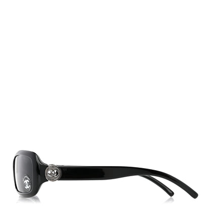 Chanel Acetate Rectangle CC Sunglasses 6024 Black 3 of 7