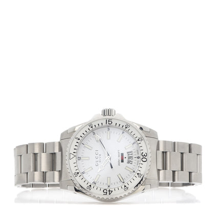 Gucci Stainless Steel 40mm Dive Quartz Watch White 3 of 5