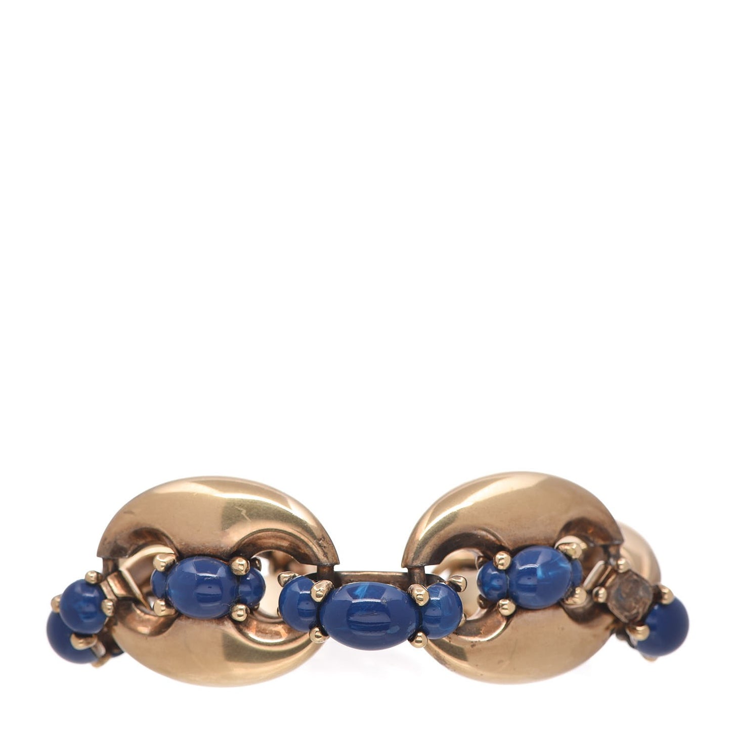 Resin Marina Chain Link Bracelet 18 Blue